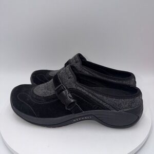 Merrell Womens Shoes Encore Sidestep Black Suede Wool Comfort Shoes Size 8.5